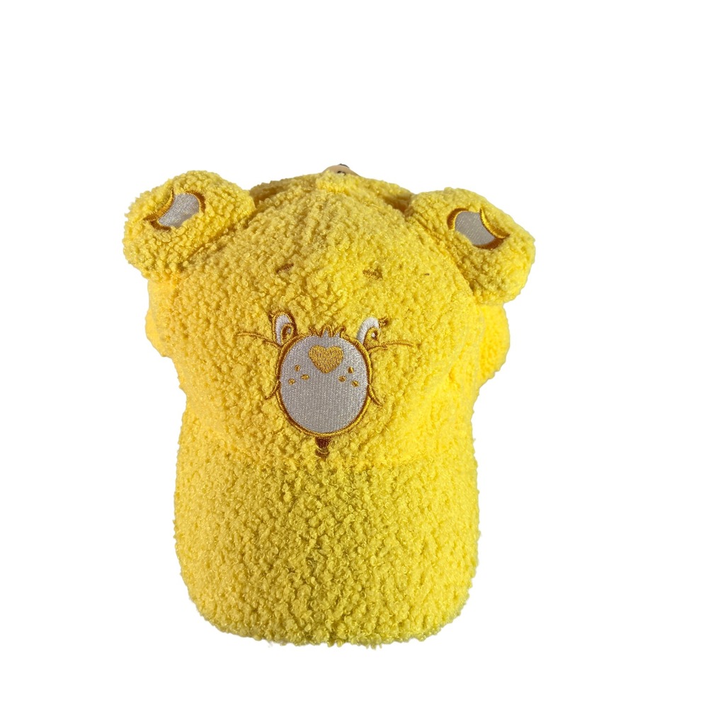 Care Bears‎ Funshine Bear Sherpa Plush Hat Baseball Cap Ears Snapback NWT